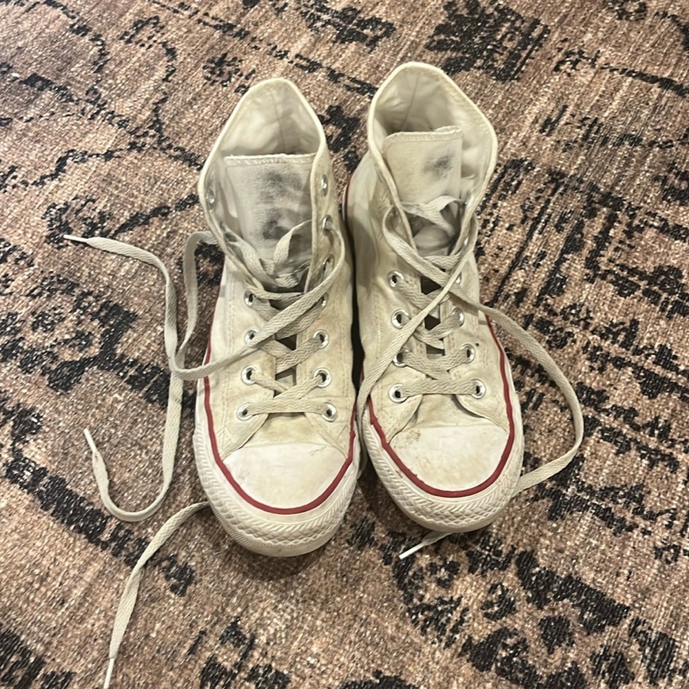 White Hightop Converse
